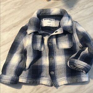 Old Navy Plaid Jacket - Blue and White